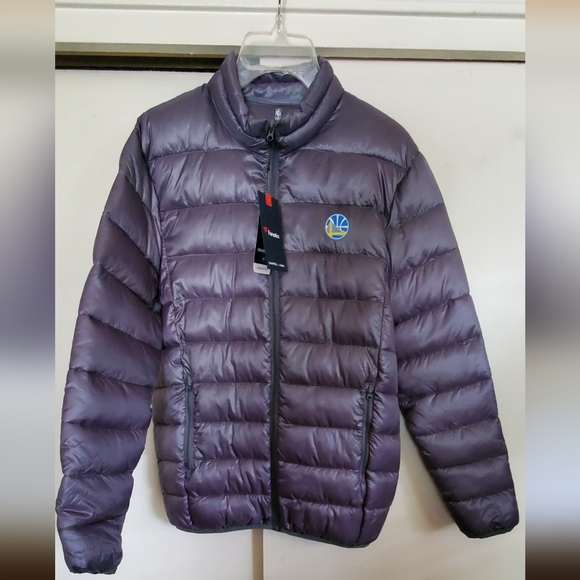 Fanatics Golden State Warriors Gray Polyester Puffer Jacket (New) - Picture 1 of 5